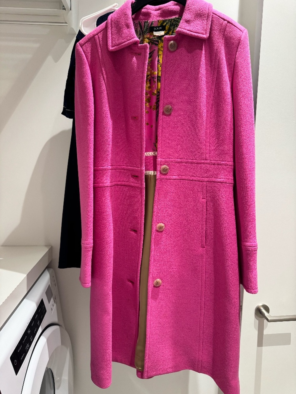 J Crew Pink Wool-blend Lady Day Coat